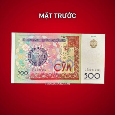 Hình ảnh mặt trước Tờ Tiền Mã Đáo Thành Công Uzebekistan