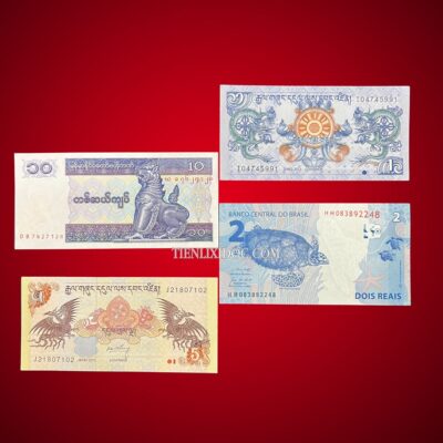 Bộ Tiền Phong Thủy Tứ Linh – Tặng kèm bao lì xì 