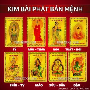 Kim Bài Phật Bản Mệnh 12 Con Giáp Phong Thủy Bình An Tài Lộc