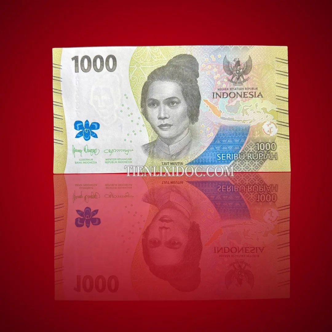 Mặt Trước Tờ Tiền Indonesia 1000 Rupiah 2022 UNC