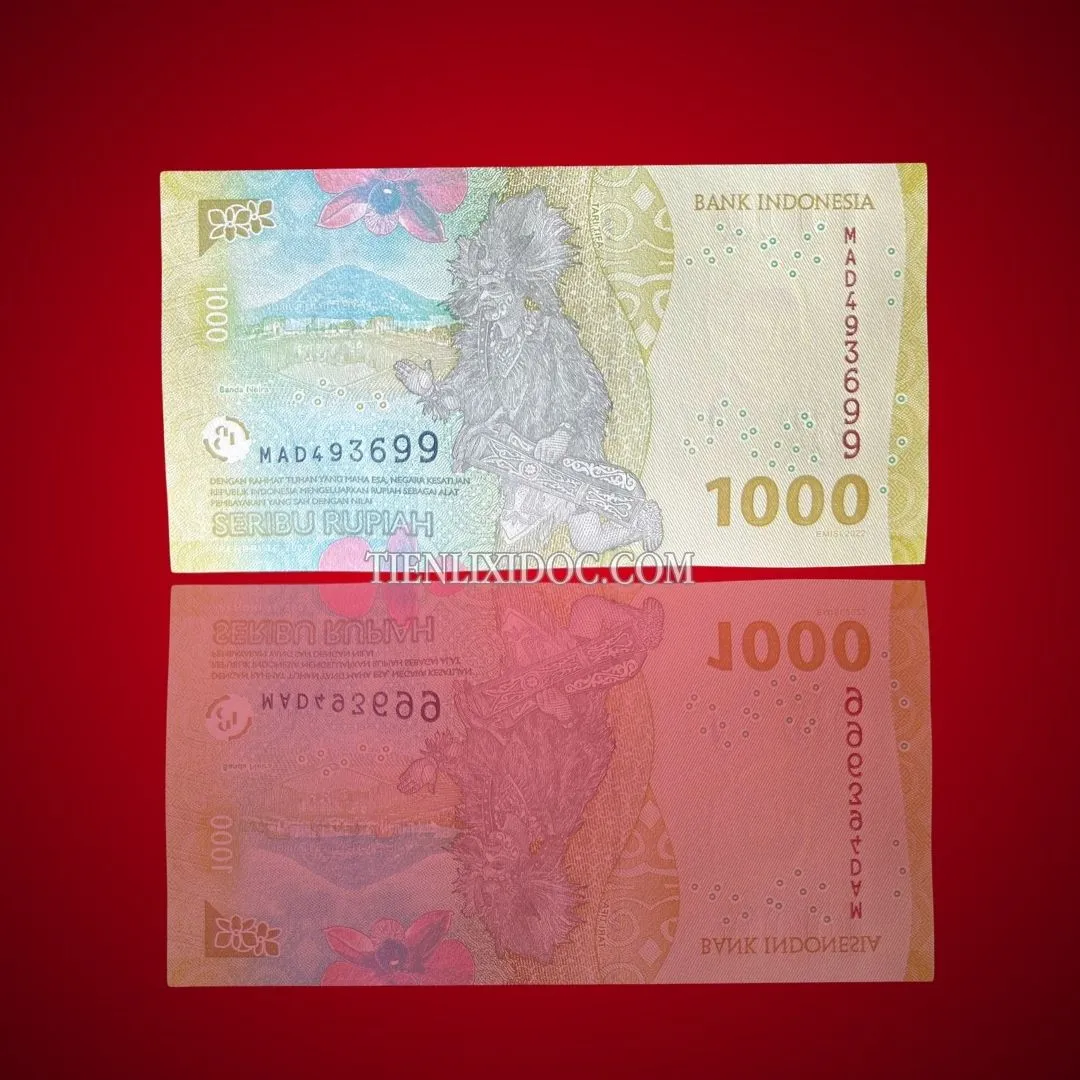 Mặt Sau Tờ Tiền Indonesia 1000 Rupiah 2022 UNC