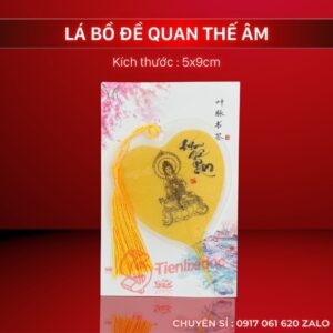 Lá Bồ Đề Phật Quan Âm Bồ Tát - Hộ Thân Bình An