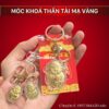 Móc Khóa Thần Tài Mạ Vàng Cao Cấp Phong Thủy May Mắn