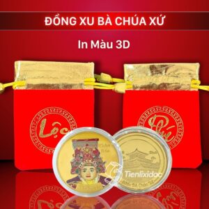 Đồng Xu Bà Chúa Xứ Châu Đốc An Giang In Màu 3D