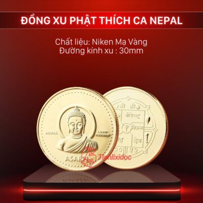 Đồng Xu Đức Phật Thích Ca Thích Ca Mâu Ni - Nepal