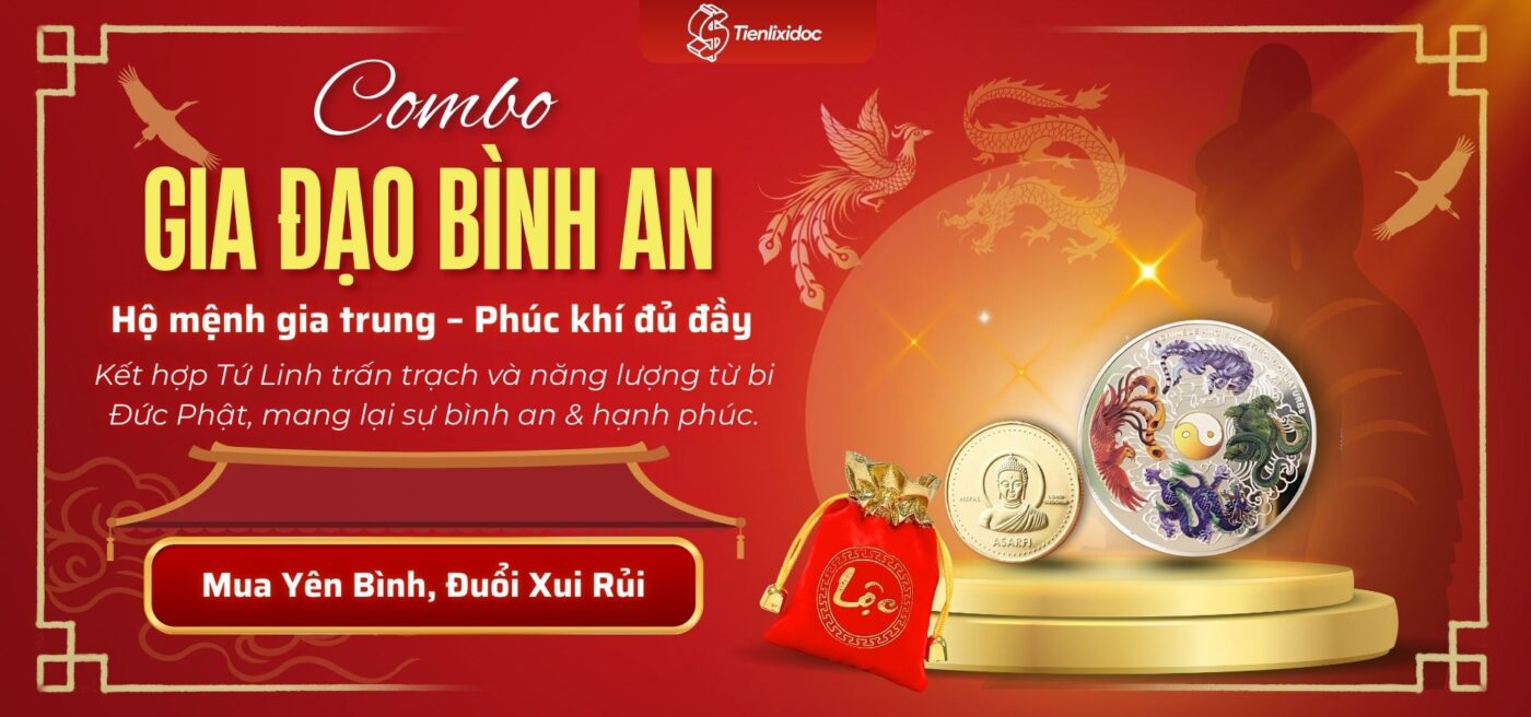 Baner Combo Đồng Xu Gia Đạo Bình An