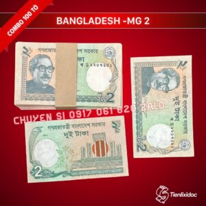 Combo 100 Tờ Tiền Bangladesh 2 Taka - Lì Xì Tết