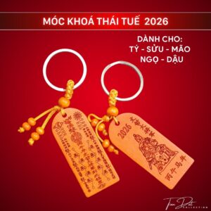 Móc Khóa Gỗ Thái Tuế 2026: Giải Vận Xui, Chiêu Tài Bình An